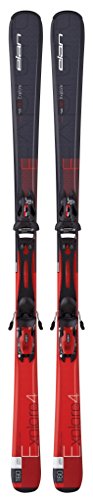 Elan Explore 4 Red Plate Ski and El 10.0 Ski Bindings, Red, 160