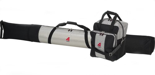 Athalon Deluxe #135 Two-Piece Ski and Boot Bag Combo Boxed, (Silver/Black, 185 cm)