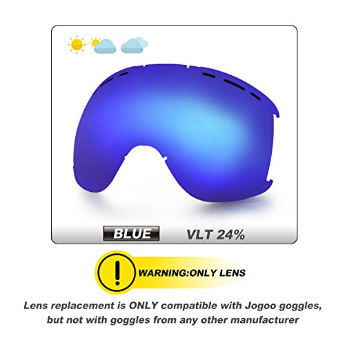 Jogoo Ski Goggles For Snowboard and Snowmobile,Interchangeable Lens and Magnetic Detachable Foam ...