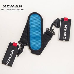 XCMAN Ski Carrier Straps BONUS- Shoulder Sling with Cushioned Velcro Holder – Protects Ski ...