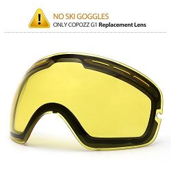 COPOZZ G1 Ski Goggle Clear Graced Yellow Lens – No Goggles Only Replacement Lens Double Le ...