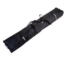 190 FULLY PADDED DOUBLE SKI BAG W/WHEELS- BLACK