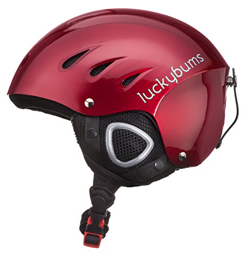 Lucky Bums Snow Sport Helmet with Fleece Liner, Red, Medium