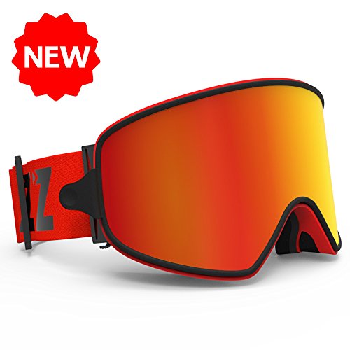 COPOZZ MX Ski Snow Goggles – 2-in-1 For Any Weather – Magnetic Interchangeable Lens ...