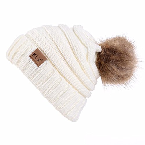 RNTOP Men Women Baggy Warm Venonat Crochet Winter Wool Knit Ski Beanie Skull Slouchy Caps Hat (W ...