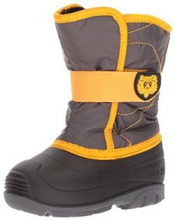 Kamik Boys’ Snowbug3 Snow Boot, Charcoal/Yellow, 6 Medium US Toddler