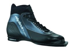 Alpina Blazer Cross-Country Nordic Ski Boots with 3-Pin Soles, Black/Anthracite , 47