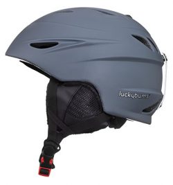 Lucky Bums Alpine Men Women Audio Chip Ready Ski Helmet, Charcoal, L