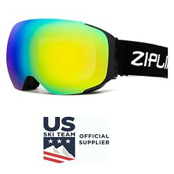Zipline Podium Ski / Snowboard / Snowmobile Goggles – No Fog – Interchangeable Magne ...