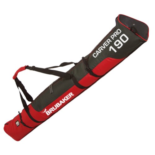 BRUBAKER Padded Ski Bag Skibag Carver Pro 2.0 with strong 2-Way Zip and Compression Straps ̵ ...