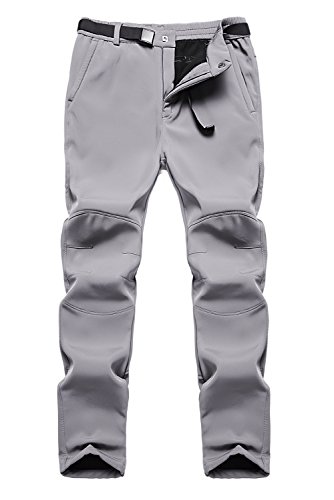 Anlamb Women’s Outdoor Waterproof Windproof Fleece Cargo Snow Ski Hiking Pants,US3369W Dar ...