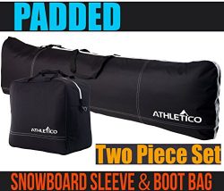 Athletico Padded Two-Piece Snowboard and Boot Bag Combo | Store & Transport Snowboard Up to  ...