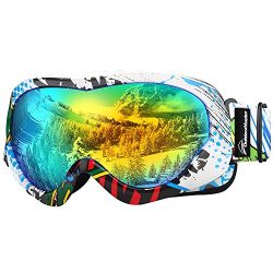 OutdoorMaster Kids Ski Goggles – Helmet Compatible Snow Goggles for Boys & Girls with  ...