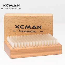 XCMAN Nordic Ski Tuning Equipment Nature Beech Wood Ski and Snowboard Wax Brushes (White, Nylon  ...