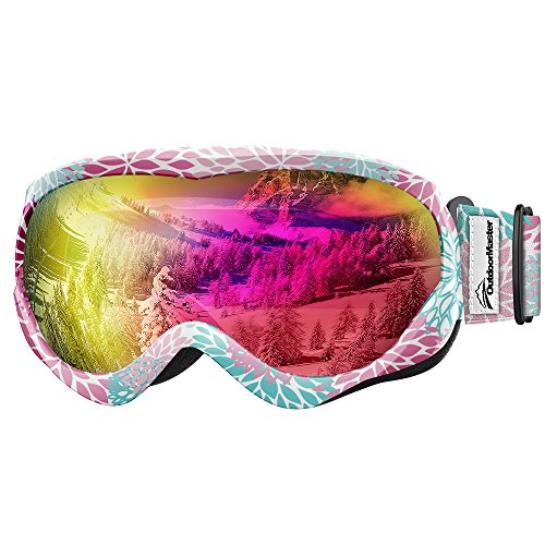 OutdoorMaster Kids Ski Goggles – Helmet Compatible Snow Goggles for Boys & Girls with ...