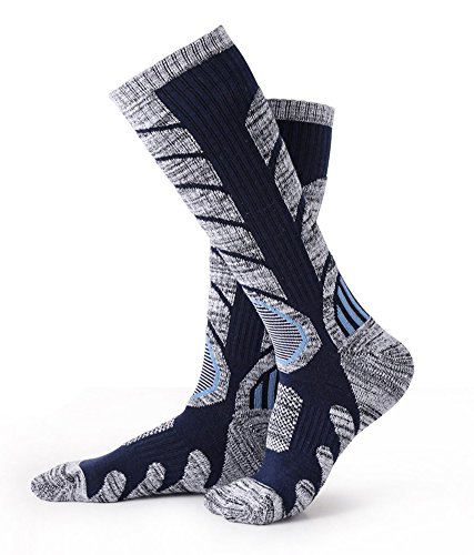 Mens Ski Boot Socks 1 Pack High Performance Skiing Socks Dark Blue