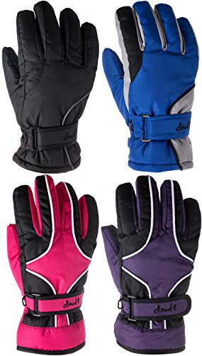 Cloud 9- Kids Youth Teens Ski Gloves Cold Weather Waterproof Breathable 3M Thinsulate Lined Girl ...
