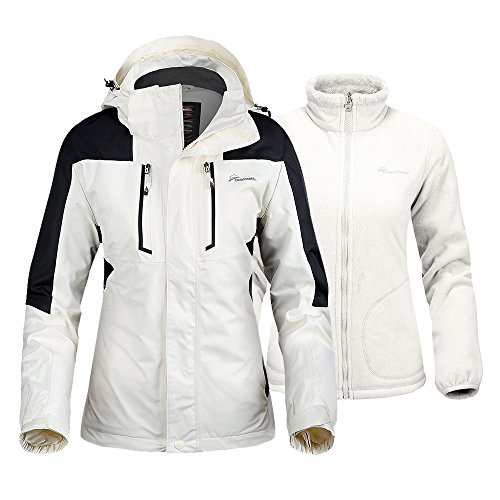 OutdoorMaster Women’s 3-in-1 Ski Jacket – Winter Jacket Set with Fleece Liner Jacket ...