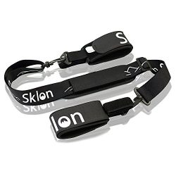 Ski Strap & Pole Carrier by Sklon – Ski Accessory w/ Cushioned Shoulder Pad for Comfor ...