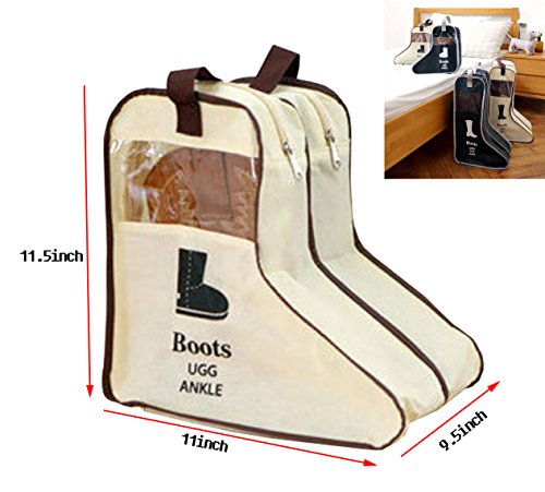 Orient Home High-Grade Unique DesignNon-Woven Fabric Dust Cap boot Storage Bag(Short-White)