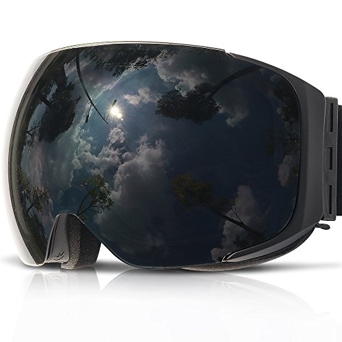 Ski Goggles,COPOZZ G2 Magnetic Ski Snowboard Snow Goggles – Quick Interchangeable Double L ...