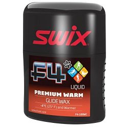 Swix F4 Premium Warm Performance Wax Rub On with 100ml Sponge Top Applicator, Black