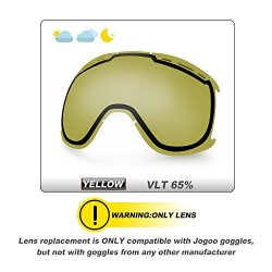 Jogoo Ski Goggles For Snowboard and Snowmobile,Interchangeable Lens and Magnetic Detachable Foam ...