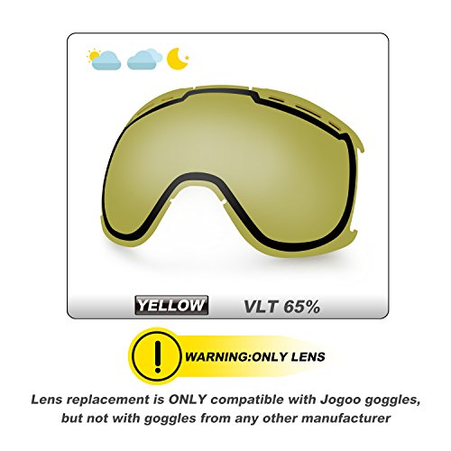 Jogoo Ski Goggles For Snowboard and Snowmobile,Interchangeable Lens and Magnetic Detachable Foam ...