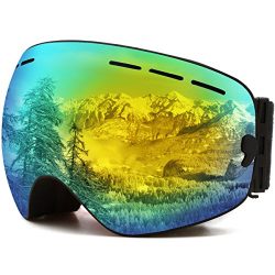 JULI Ski Goggles,Winter Snow Sports Snowboard Goggles with Anti-fog UV Protection Interchangeabl ...