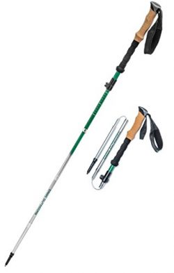 Vertex Compact and Ultralight Collapsible Carbon Hiking and Trekking Poles, Cork Handle, Pair