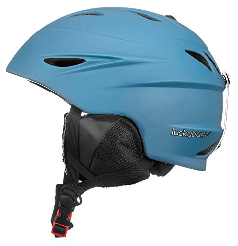Lucky Bums Alpine Men Women Audio Chip Ready Ski Helmet, Glacier Blue, S