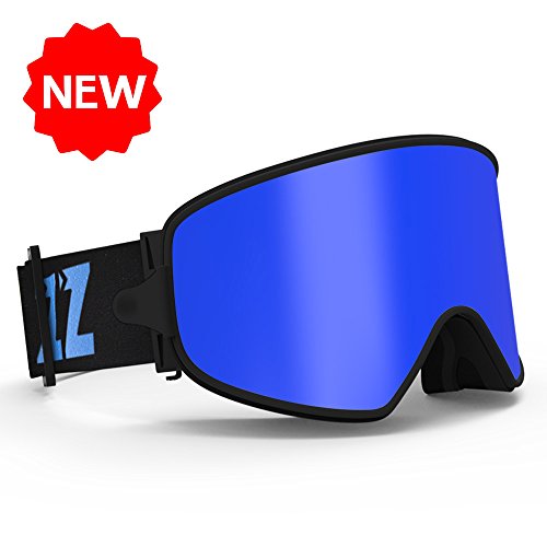 COPOZZ MX Ski Snow Goggles – 2-in-1 For Any Weather – Magnetic Interchangeable Lens ...