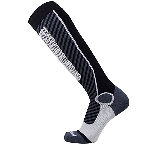 Ski Socks for Men and Women – Striped Warm Merino Wool Skiing, Snowboard Winter Sock – Midweight ...