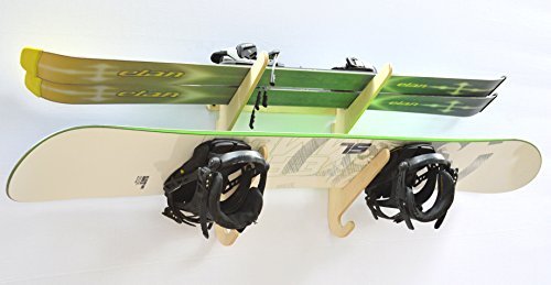 Snowboard Ski Hanging Wall Rack — Holds 2 Boards