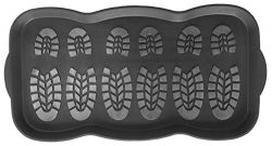 A1HC Footprint Heavy Duty Flexible 16 In. X 31 In. 100% Rubber Boot Mat. Multi-Purpose for Shoes ...
