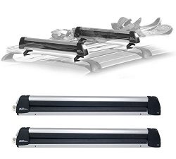 Rooftop SnowRack Plus Ski Rack for Cars Fits 6 Pairs Skis or Fits 4 Snowboards, Fit most of the  ...