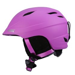 SUNVP Unisex Snowboard Racing Helmets Windproof Snow Sports Ski Helmet with Removable Chin Pad E ...