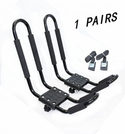 Mrhardware A01 Kayak Roof Rack for SUV Car Top Roof Mount Carrier J Cross Bar Canoe Boat (1 Pairs)
