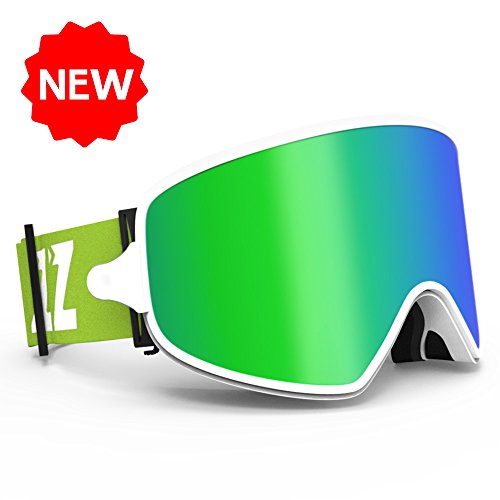 COPOZZ MX Ski Snow Goggles – 2-in-1 For Any Weather – Magnetic Interchangeable Lens ...