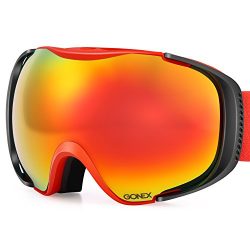Gonex Polarized Ski Goggles Anti-fog Anti-glare Snow Goggle UV400 Protection with Oversized Doub ...