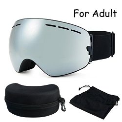 Ski Goggles, ZNY Detachable Ski Snowboard Snowmobile Skate Goggles With Detachable Anti Fog UV W ...