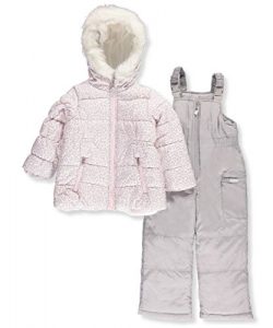 Carter’s Little Girls’ 2-Piece Heavyweight Printed Snowsuit, Cozy Pink Leopard/Dove  ...