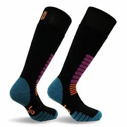 Eurosocks Micro-Supreme Over The Calf Ski Zone Socks,Black, Small
