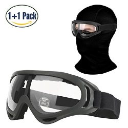 Balaclava & Ski Goggles Sets, Ultralight Balaclava Face Mask Windproof Ski Hood + UV400 Prot ...