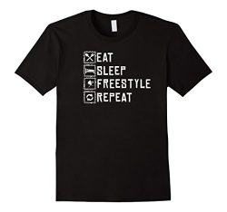 Eat sleep freestyle ski repeat skiing skier sports t-shirt