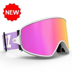 COPOZZ MX Ski Snow Goggles – 2-in-1 For Any Weather – Magnetic Interchangeable Lens  ...