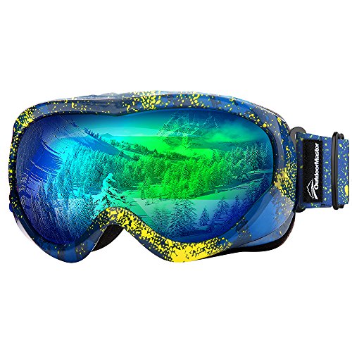 OutdoorMaster Kids Ski Goggles – Helmet Compatible Snow Goggles for Boys & Girls with ...