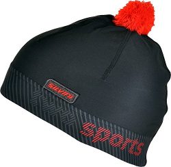 SILVINI Lightweight Beanie For Winter Sports/Ear Warmer With Thermal retention/Pala Black-Red S/M