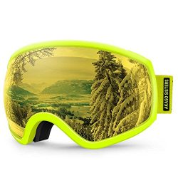 AKASO Ski Goggles, Snowboard Goggles – Anti-Fog, 100% UV Protection, Double-Layer Spherica ...
