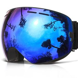 COPOZZ Ski Goggles, G1 Mens Womens Ski Snowboard Snowboarding Goggles – Over Glasses Doubl ...